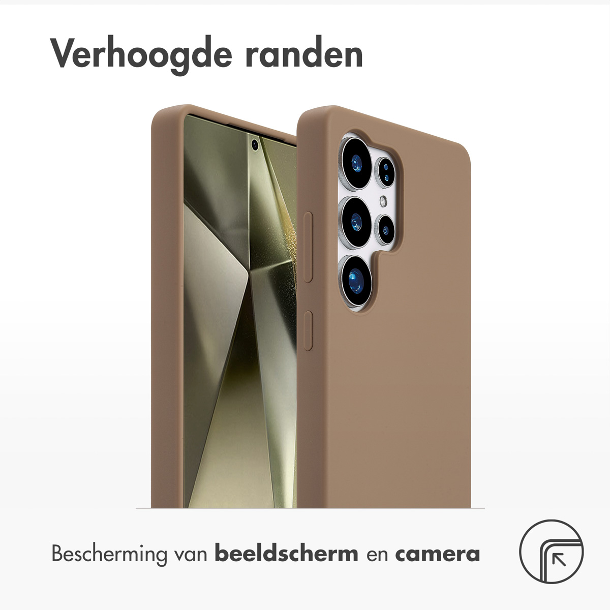 Accezz Liquid Silicone Backcover met MagSafe Samsung Galaxy S25 Ultra - Lichtbruin - Afbeelding 3