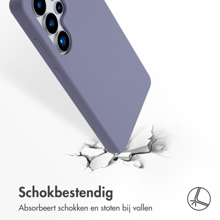 Accezz Liquid Silicone Backcover met MagSafe Samsung Galaxy S25 Ultra - Lavender Gray - Afbeelding 9