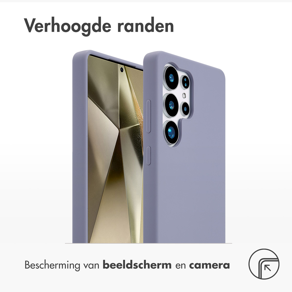 Accezz Liquid Silicone Backcover met MagSafe Samsung Galaxy S25 Ultra - Lavender Gray - Afbeelding 2