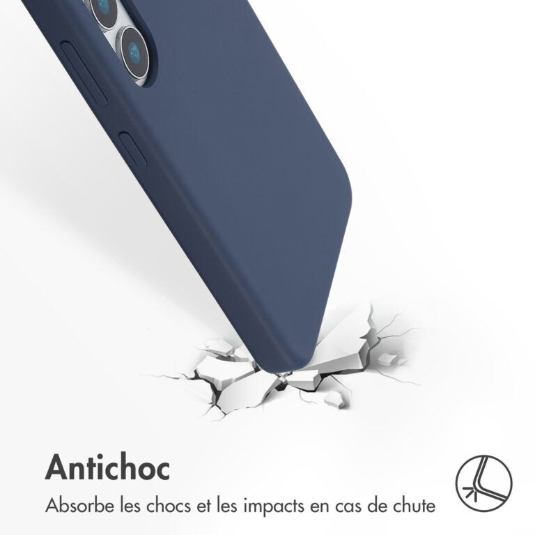 Accezz Liquid Silicone Backcover Samsung Galaxy S25 - Donkerblauw - Afbeelding 5