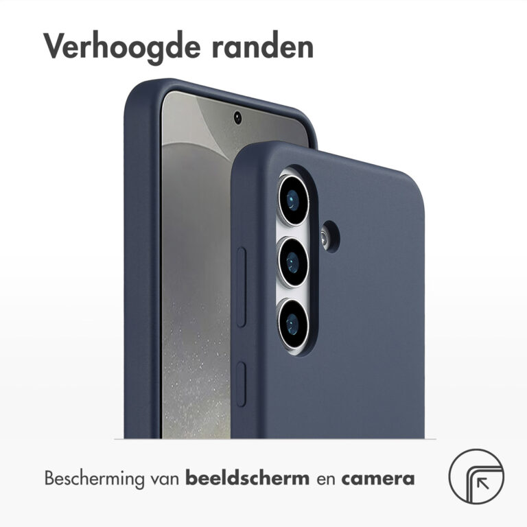 Accezz Liquid Silicone Backcover Samsung Galaxy S25 - Donkerblauw - Afbeelding 2