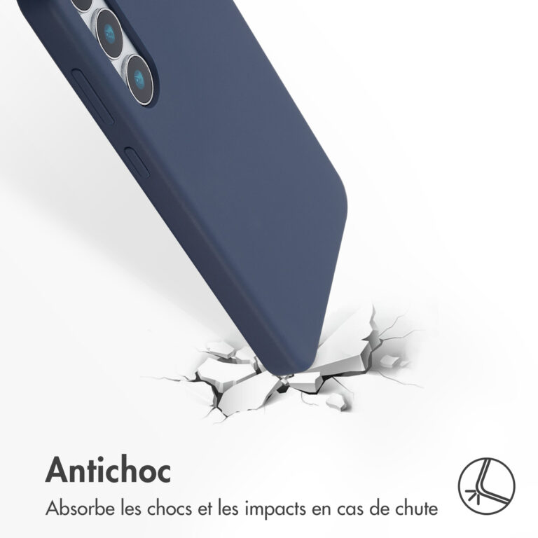 Accezz Liquid Silicone Backcover Samsung Galaxy S25 Plus - Donkerblauw - Afbeelding 6