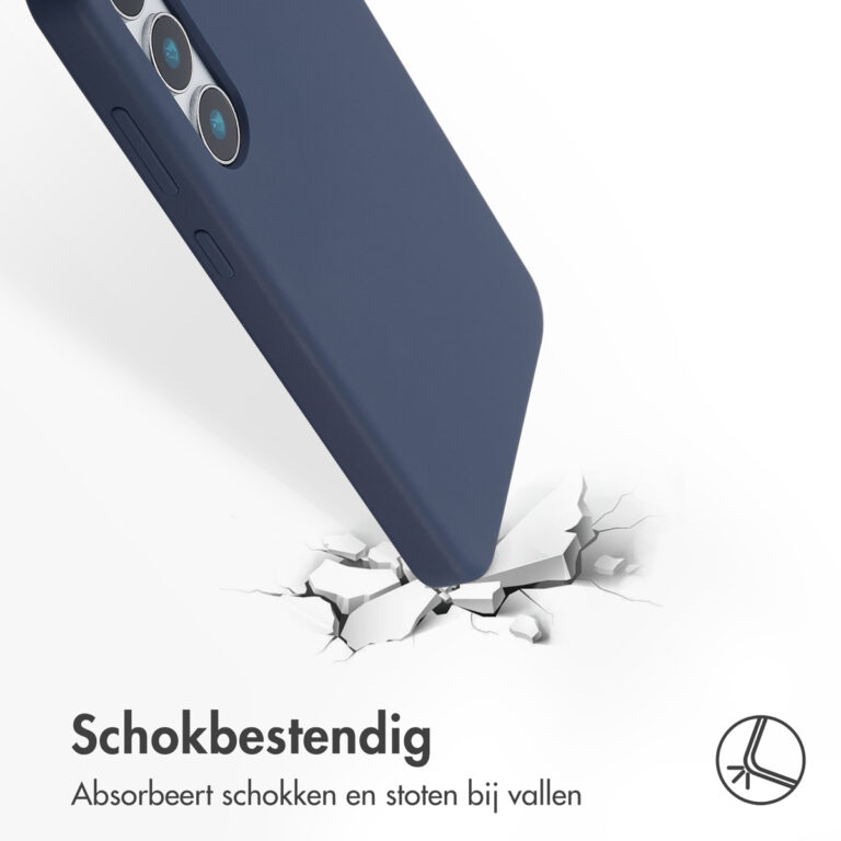 Accezz Liquid Silicone Backcover Samsung Galaxy S25 Plus - Donkerblauw - Afbeelding 3