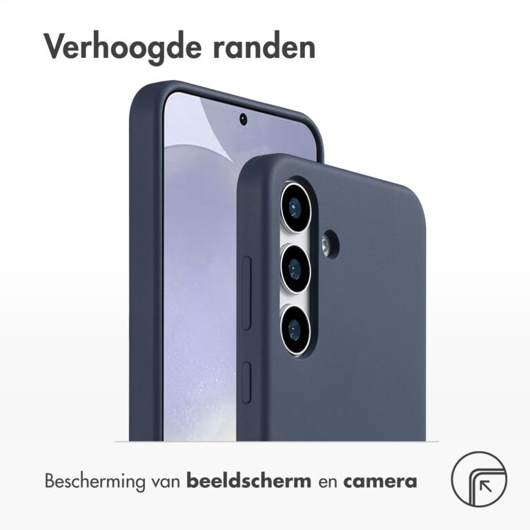 Accezz Liquid Silicone Backcover Samsung Galaxy S25 Plus - Donkerblauw - Afbeelding 2