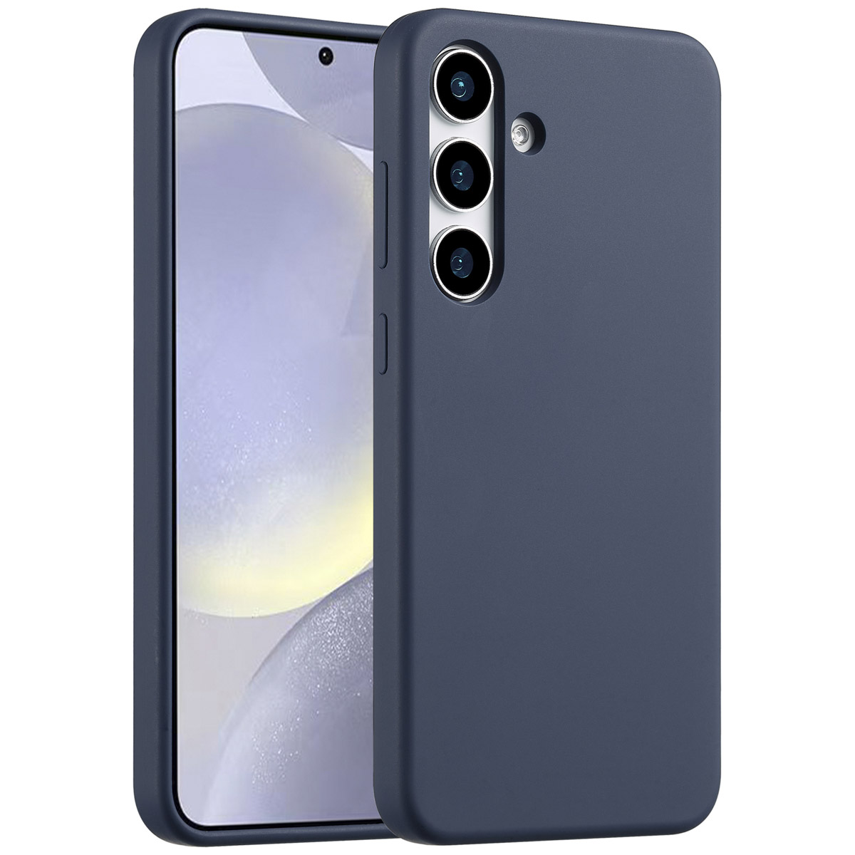 Accezz Liquid Silicone Backcover Samsung Galaxy S25 Plus - Donkerblauw - Afbeelding 2
