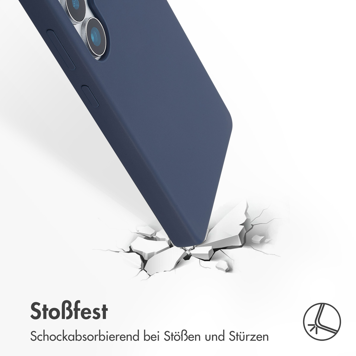 Accezz Liquid Silicone Backcover Samsung Galaxy S25 Ultra - Donkerblauw - Afbeelding 4