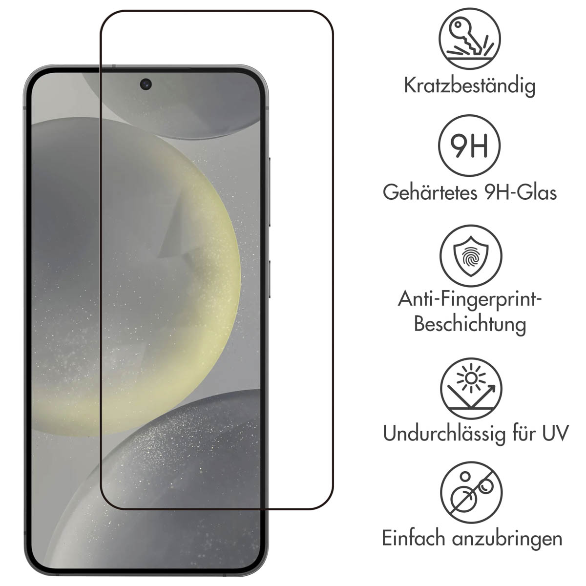 Accezz Gehard Glas Full Cover Screenprotector Samsung Galaxy S24 / S25 - Afbeelding 6