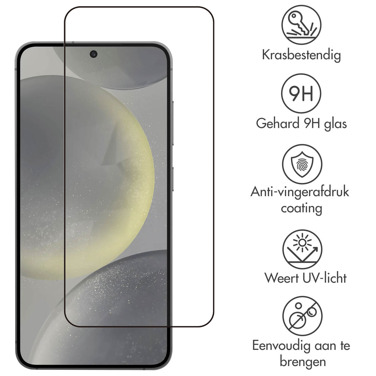 Accezz Gehard Glas Full Cover Screenprotector Samsung Galaxy S24 / S25 - Afbeelding 4