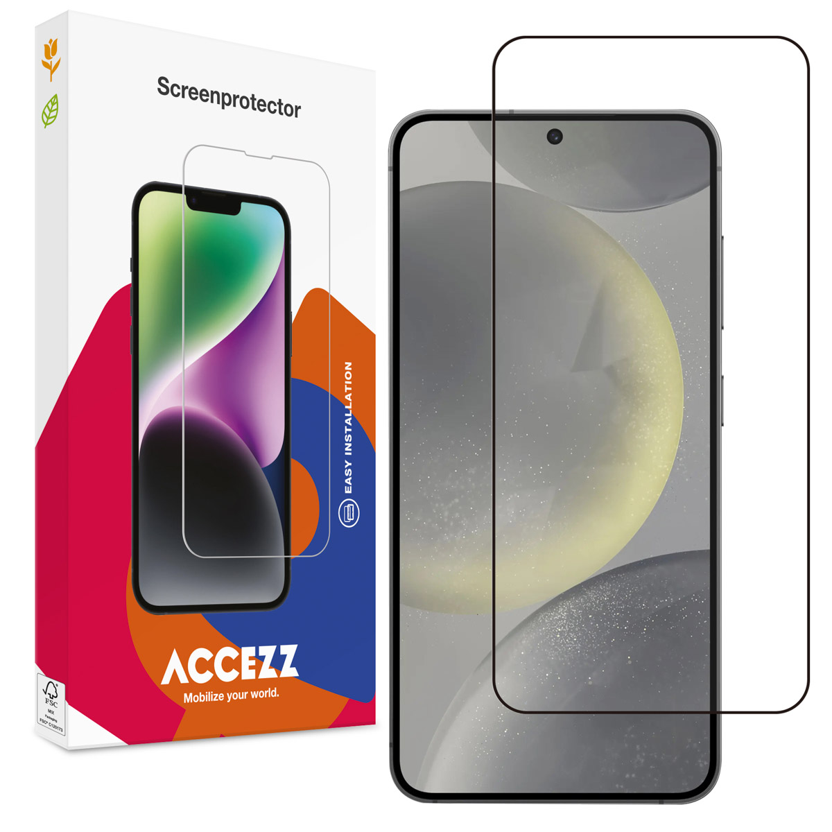 Accezz Gehard Glas Full Cover Screenprotector Samsung Galaxy S24 / S25
