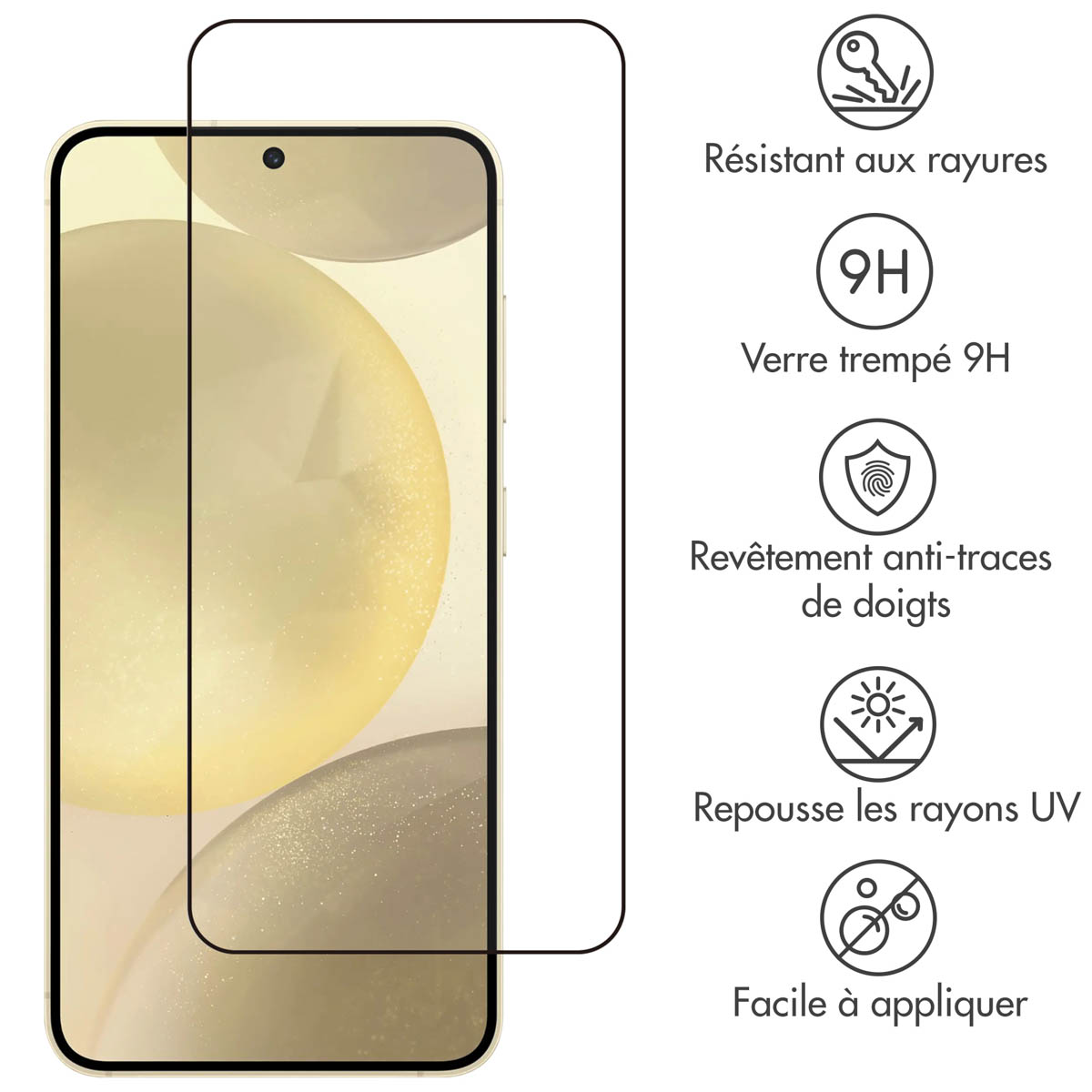 Accezz Gehard Glas Full Cover Screenprotector Samsung Galaxy S24 Plus / S25 Plus - Afbeelding 5