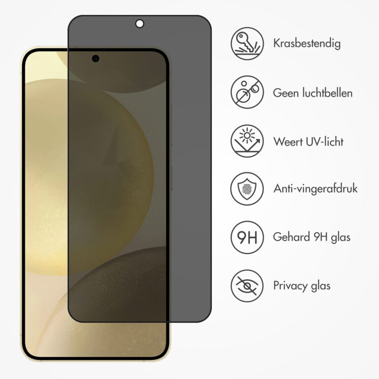 Accezz Gehard Glas Privacy Screenprotector Samsung Galaxy S25 Plus - Afbeelding 9