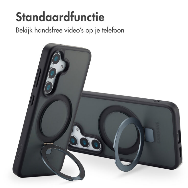 Accezz Ring Stand Backcover met MagSafe Samsung Galaxy S25 - Zwart - Afbeelding 10