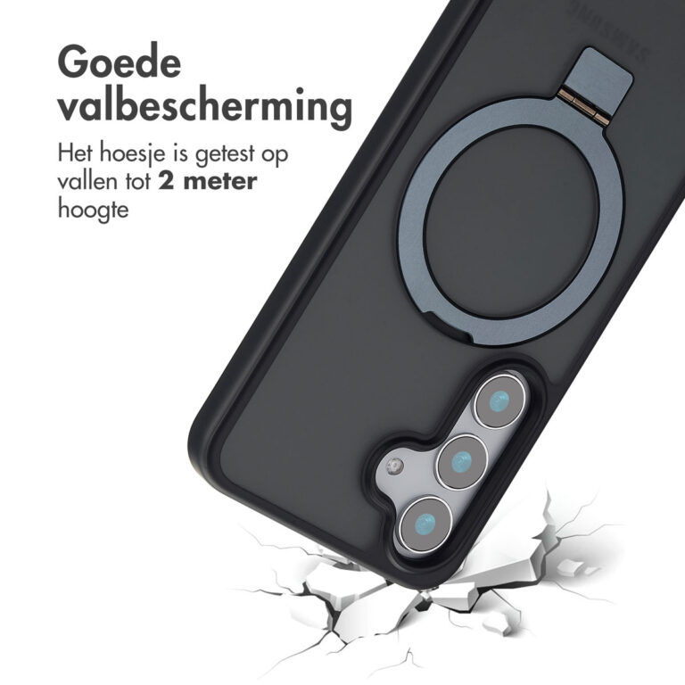 Accezz Ring Stand Backcover met MagSafe Samsung Galaxy S25 - Zwart - Afbeelding 9