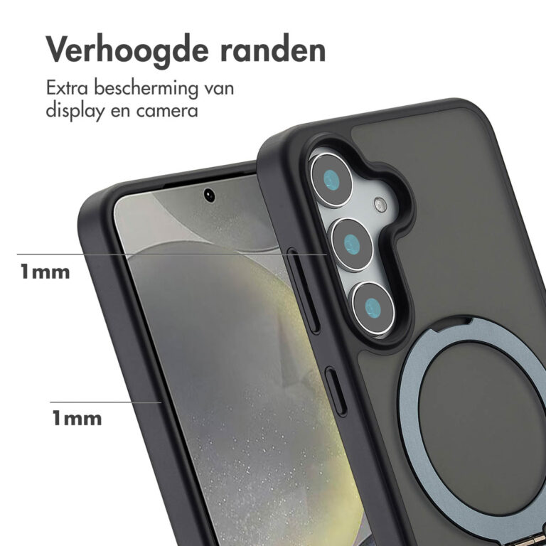 Accezz Ring Stand Backcover met MagSafe Samsung Galaxy S25 - Zwart - Afbeelding 6