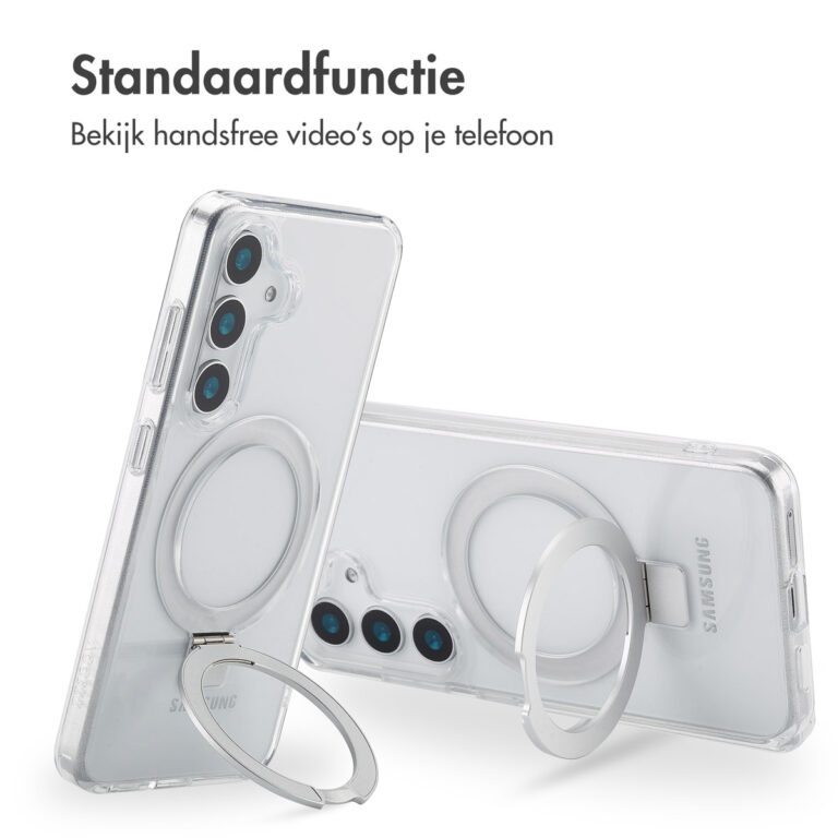 Accezz Ring Stand Backcover met MagSafe Samsung Galaxy S25 - Transparant - Afbeelding 10