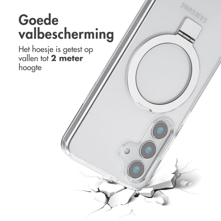 Accezz Ring Stand Backcover met MagSafe Samsung Galaxy S25 - Transparant - Afbeelding 9