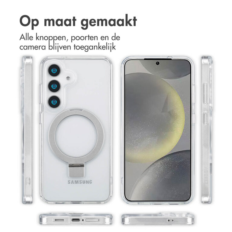 Accezz Ring Stand Backcover met MagSafe Samsung Galaxy S25 - Transparant - Afbeelding 8