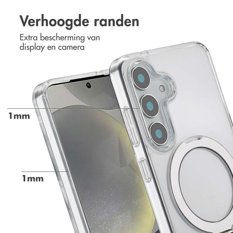 Accezz Ring Stand Backcover met MagSafe Samsung Galaxy S25 - Transparant - Afbeelding 5