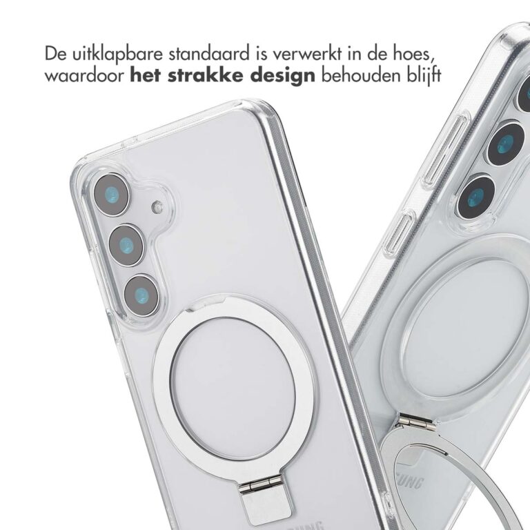 Accezz Ring Stand Backcover met MagSafe Samsung Galaxy S25 - Transparant - Afbeelding 6