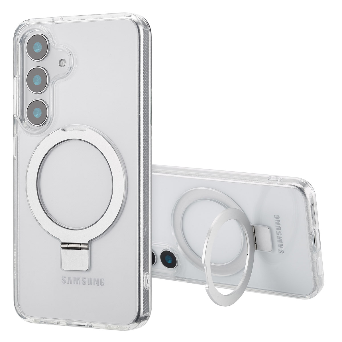 Accezz Ring Stand Backcover met MagSafe Samsung Galaxy S25 - Transparant - Afbeelding 2