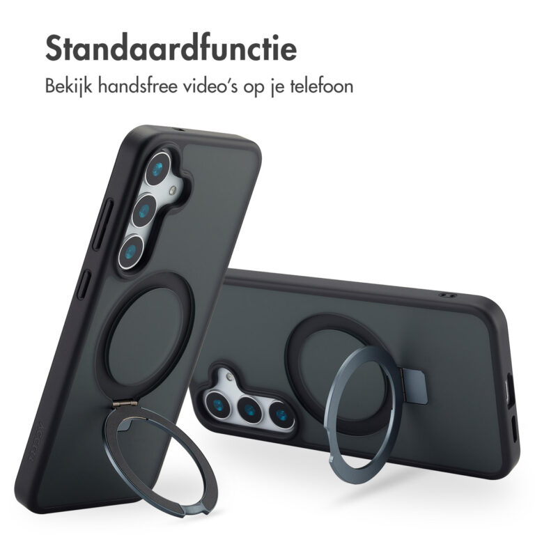 Accezz Ring Stand Backcover met MagSafe Samsung Galaxy S25 Plus - Zwart - Afbeelding 10