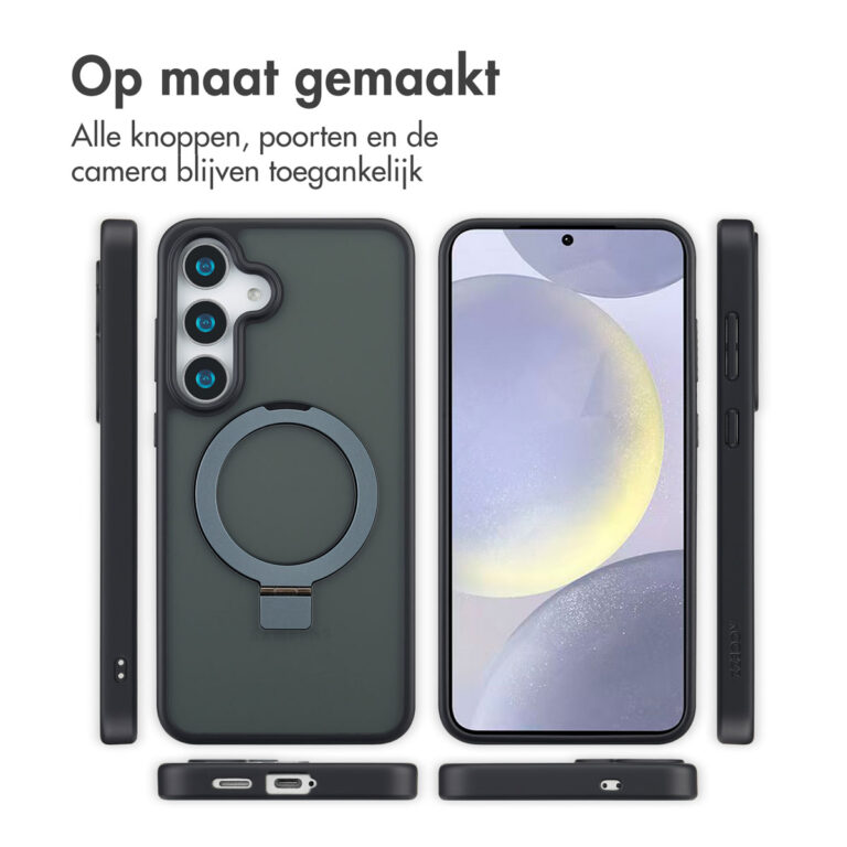 Accezz Ring Stand Backcover met MagSafe Samsung Galaxy S25 Plus - Zwart - Afbeelding 8