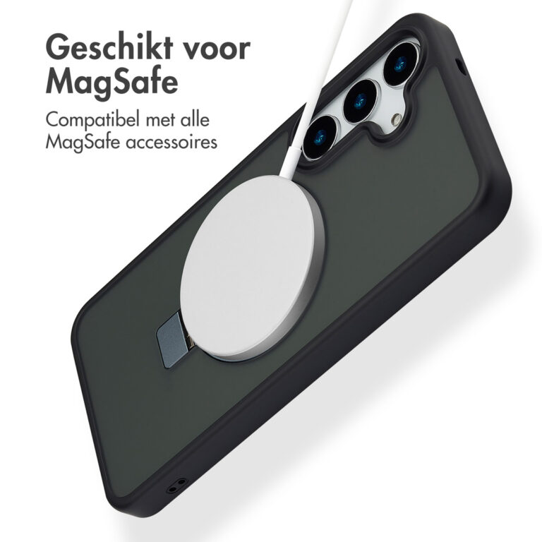 Accezz Ring Stand Backcover met MagSafe Samsung Galaxy S25 Plus - Zwart - Afbeelding 7