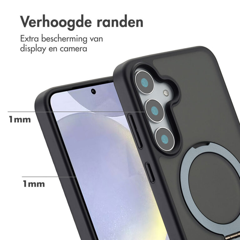 Accezz Ring Stand Backcover met MagSafe Samsung Galaxy S25 Plus - Zwart - Afbeelding 6