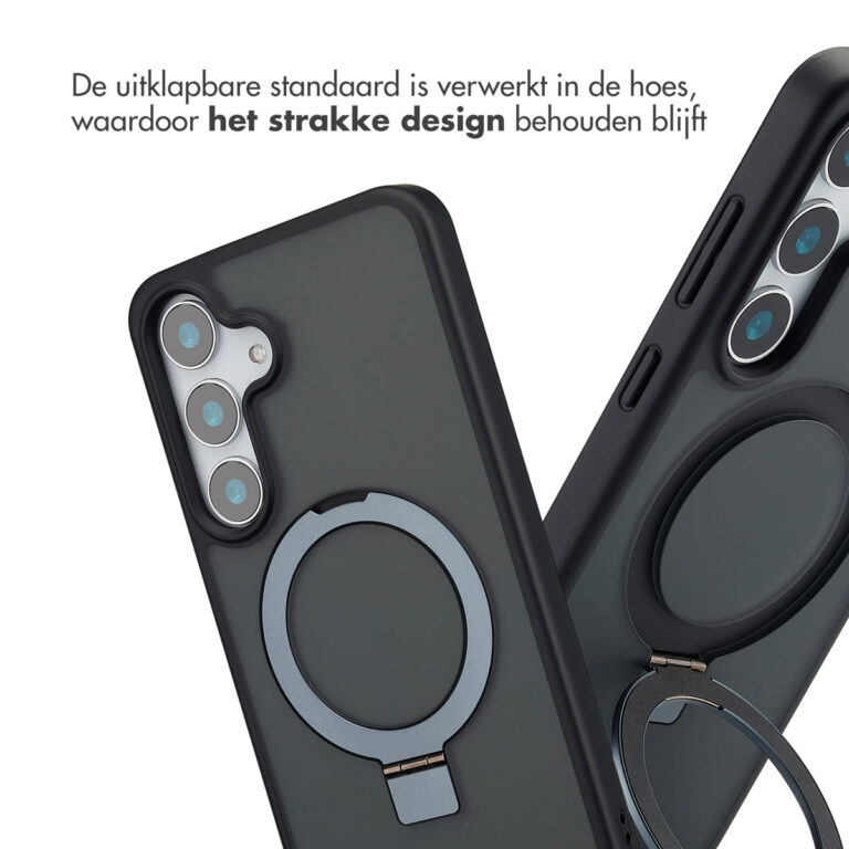 Accezz Ring Stand Backcover met MagSafe Samsung Galaxy S25 Plus - Zwart - Afbeelding 5