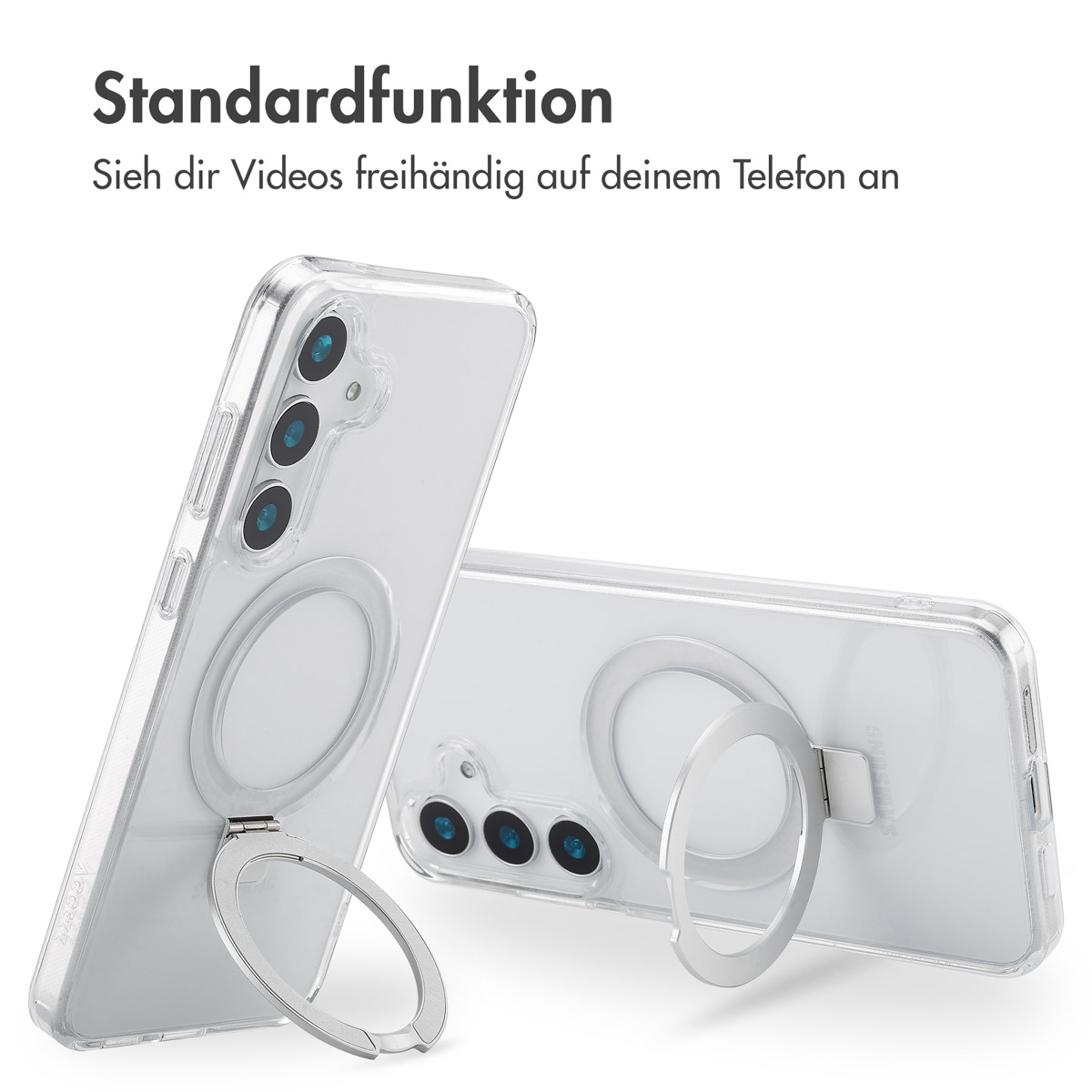 Accezz Ring Stand Backcover met MagSafe Samsung Galaxy S25 Plus - Transparant - Afbeelding 9