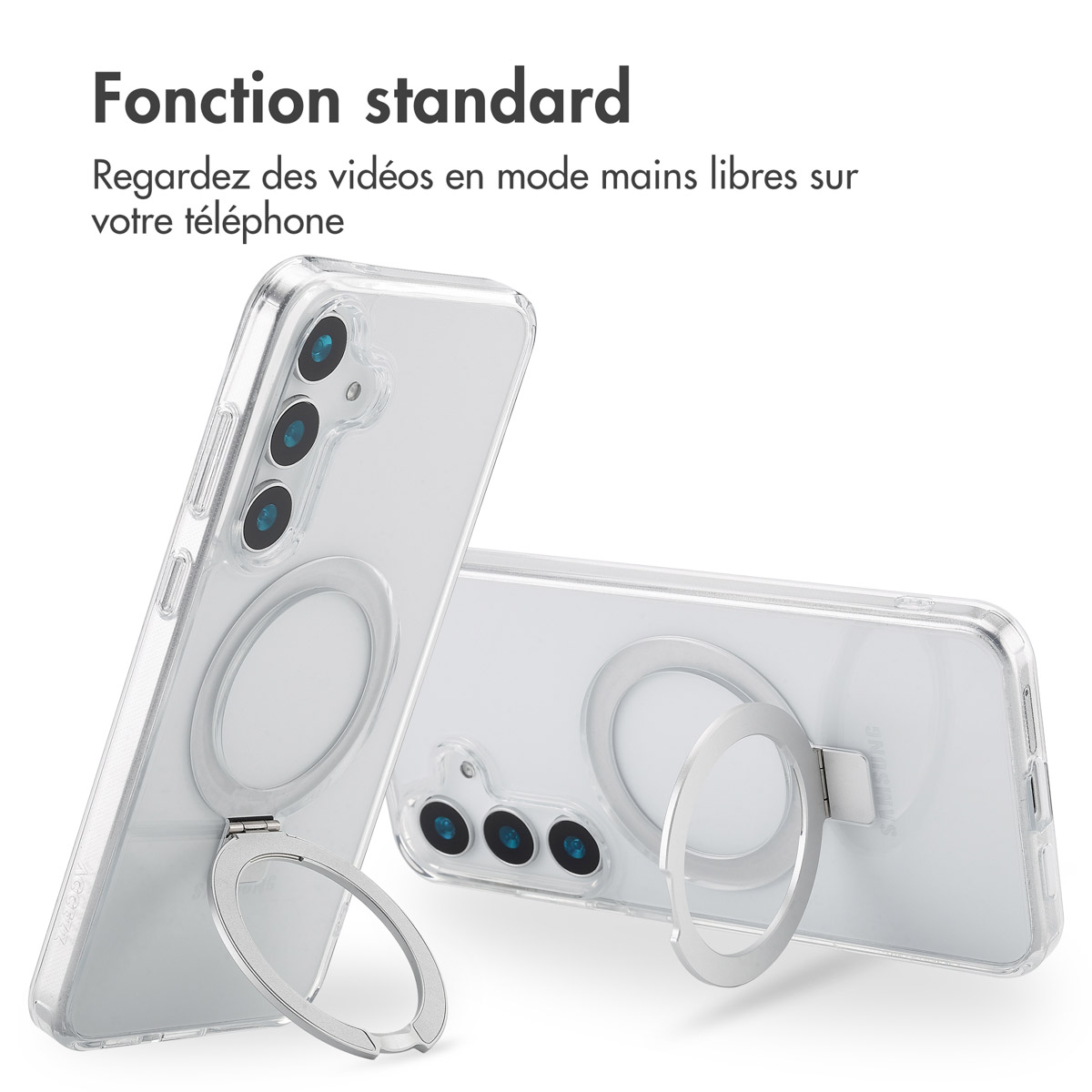 Accezz Ring Stand Backcover met MagSafe Samsung Galaxy S25 Plus - Transparant - Afbeelding 8