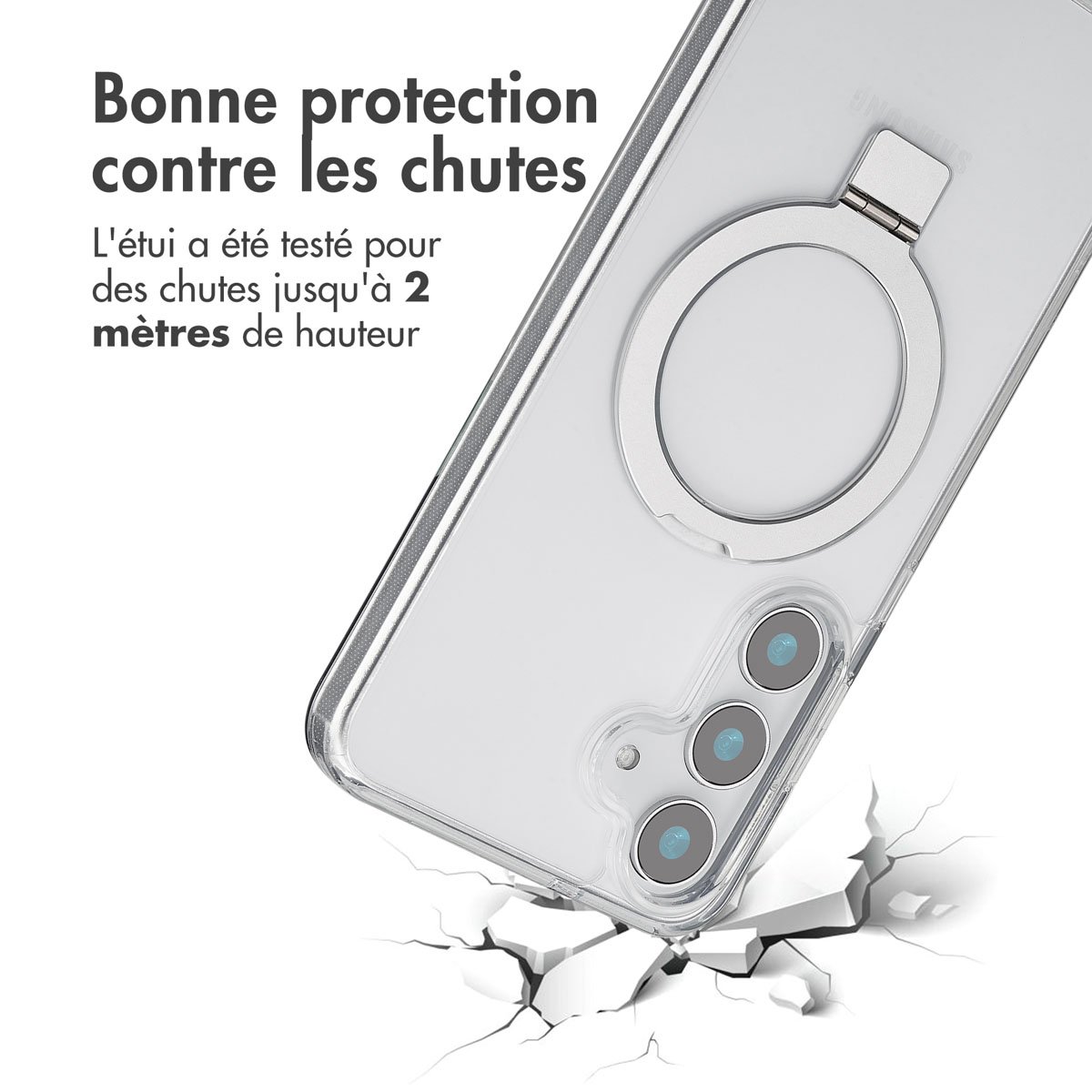 Accezz Ring Stand Backcover met MagSafe Samsung Galaxy S25 Plus - Transparant - Afbeelding 10