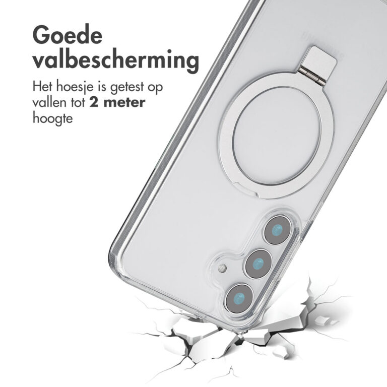 Accezz Ring Stand Backcover met MagSafe Samsung Galaxy S25 Plus - Transparant - Afbeelding 9