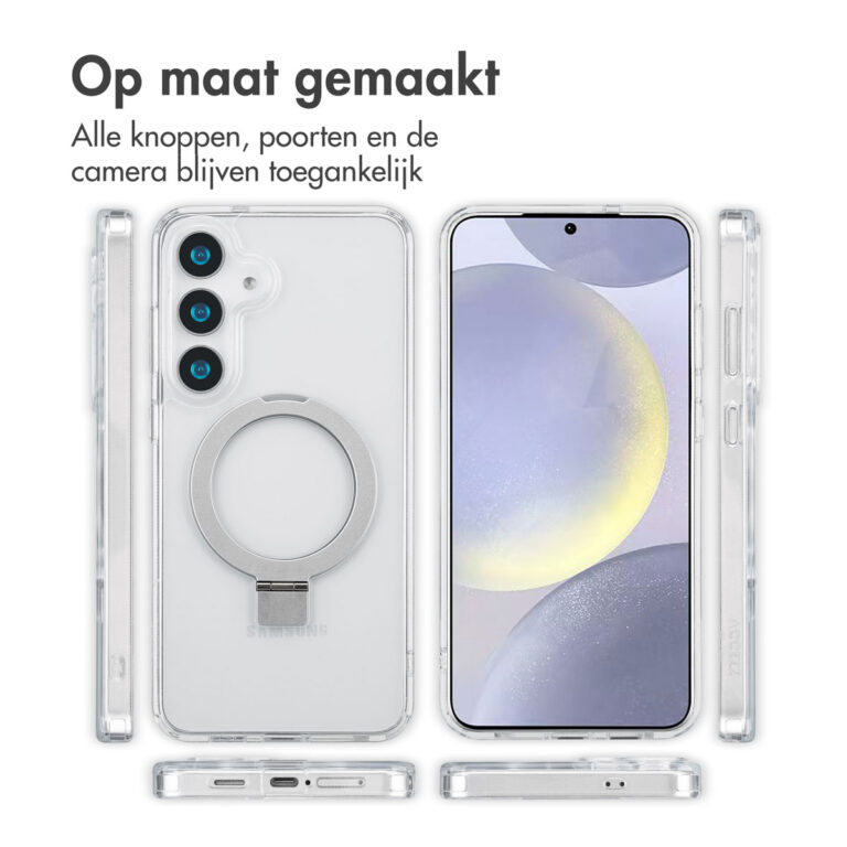 Accezz Ring Stand Backcover met MagSafe Samsung Galaxy S25 Plus - Transparant - Afbeelding 8