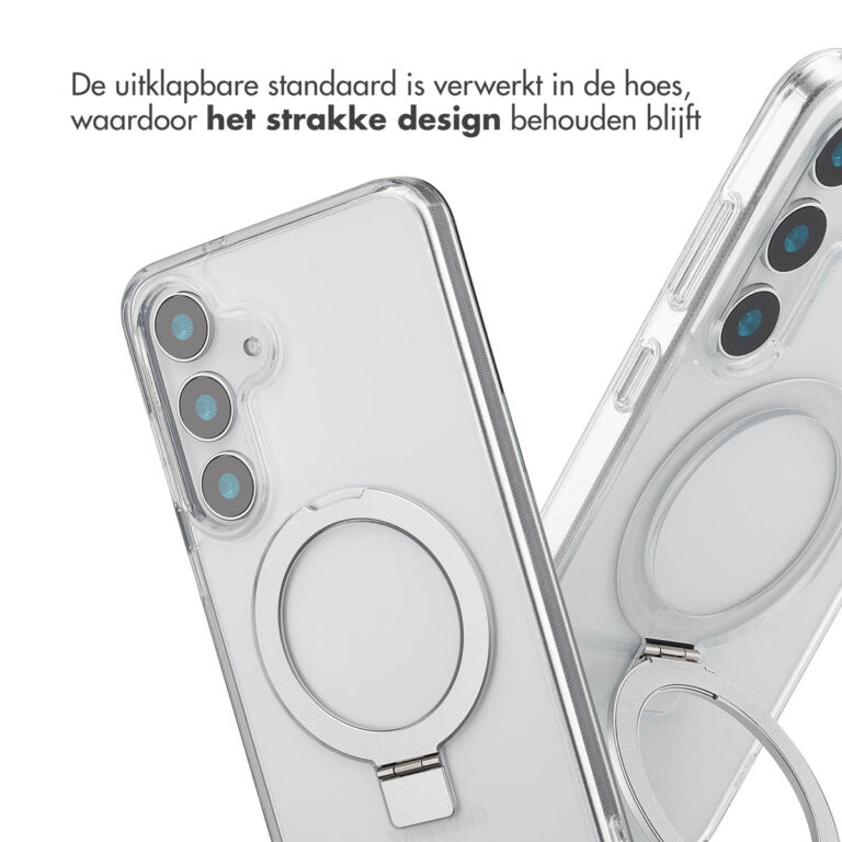 Accezz Ring Stand Backcover met MagSafe Samsung Galaxy S25 Plus - Transparant - Afbeelding 5