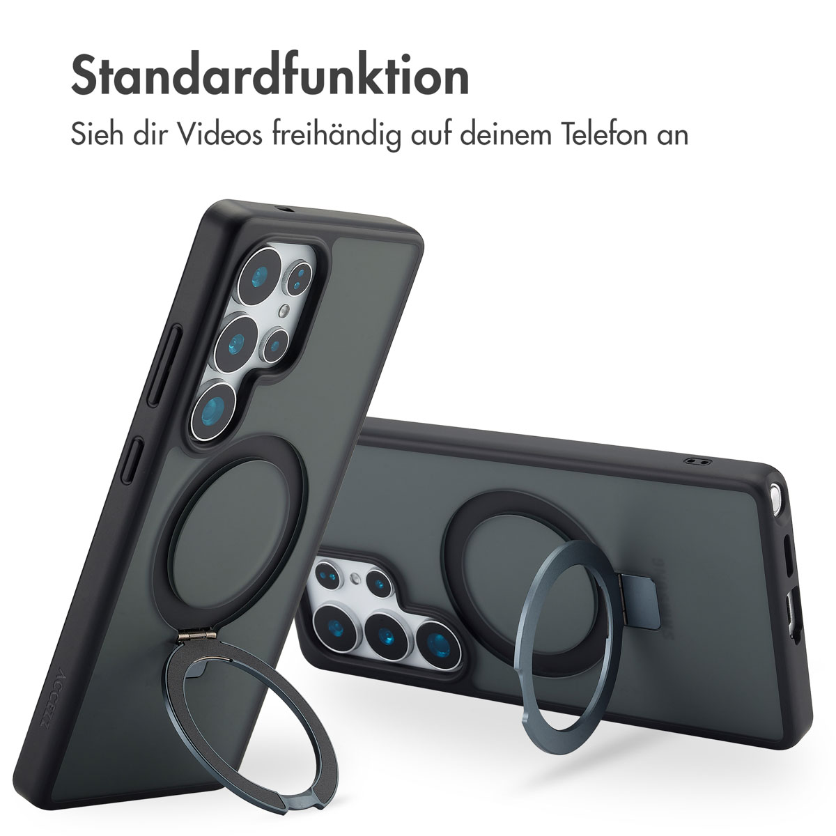 Accezz Ring Stand Backcover met MagSafe Samsung Galaxy S25 Ultra - Zwart - Afbeelding 9