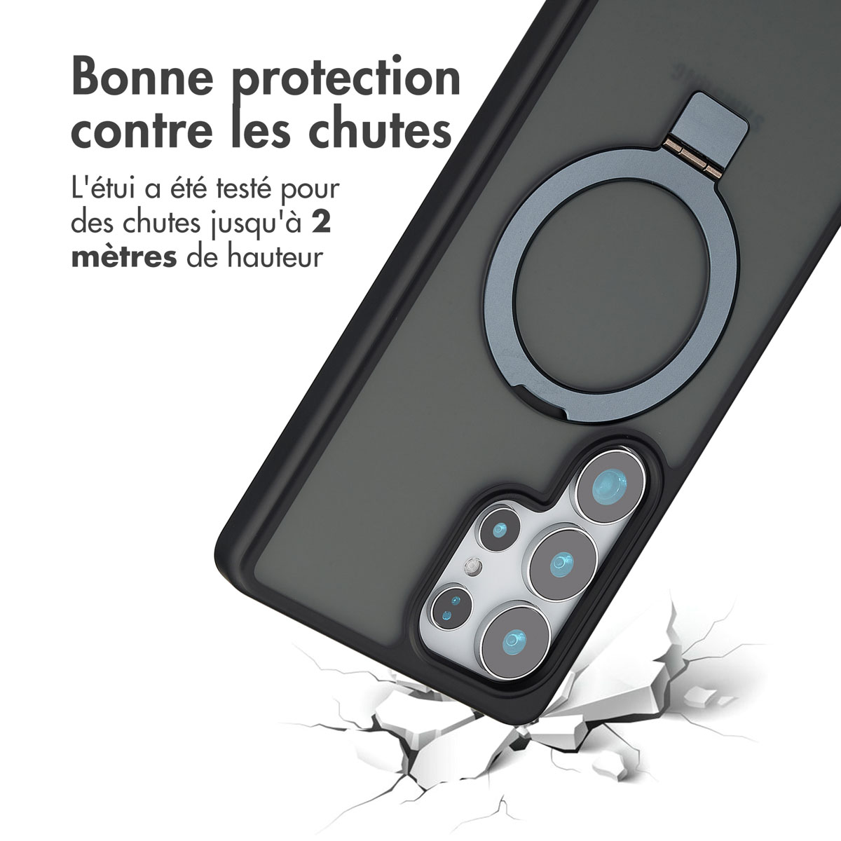 Accezz Ring Stand Backcover met MagSafe Samsung Galaxy S25 Ultra - Zwart - Afbeelding 10