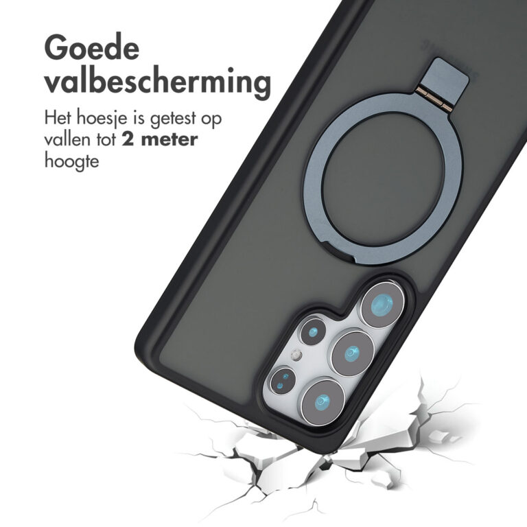 Accezz Ring Stand Backcover met MagSafe Samsung Galaxy S25 Ultra - Zwart - Afbeelding 9