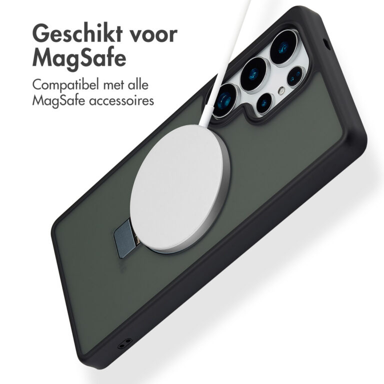 Accezz Ring Stand Backcover met MagSafe Samsung Galaxy S25 Ultra - Zwart - Afbeelding 7