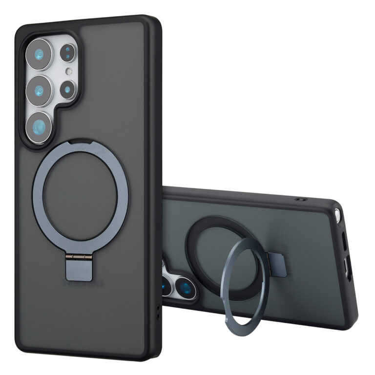 Accezz Ring Stand Backcover met MagSafe Samsung Galaxy S25 Ultra - Zwart - Afbeelding 4
