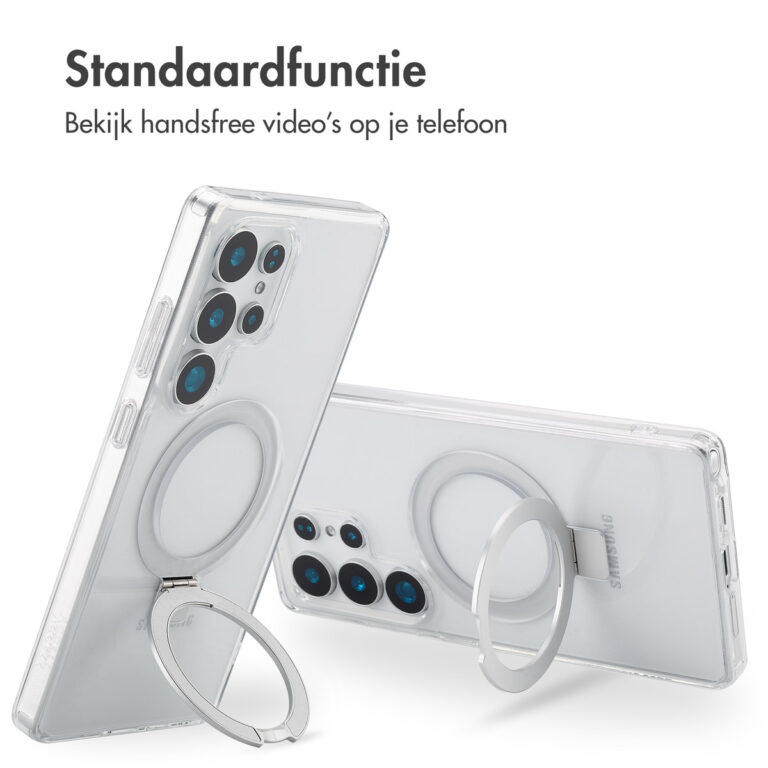Accezz Ring Stand Backcover met MagSafe Samsung Galaxy S25 Ultra - Transparant - Afbeelding 10