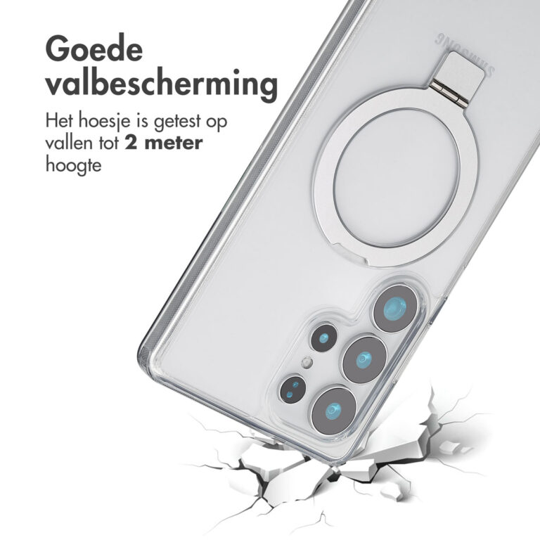Accezz Ring Stand Backcover met MagSafe Samsung Galaxy S25 Ultra - Transparant - Afbeelding 9