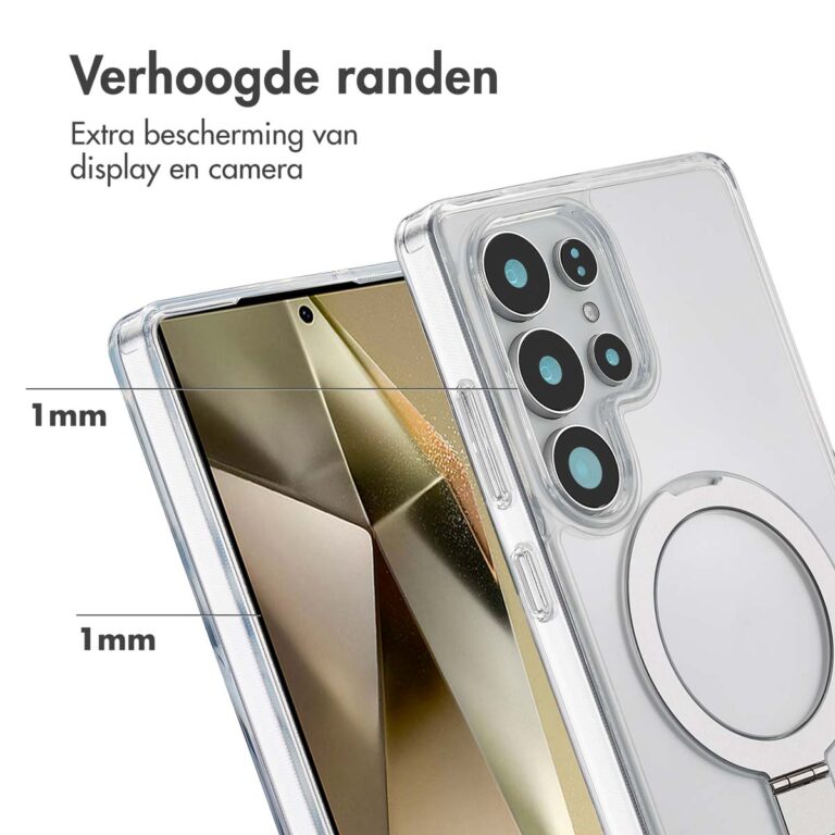 Accezz Ring Stand Backcover met MagSafe Samsung Galaxy S25 Ultra - Transparant - Afbeelding 6