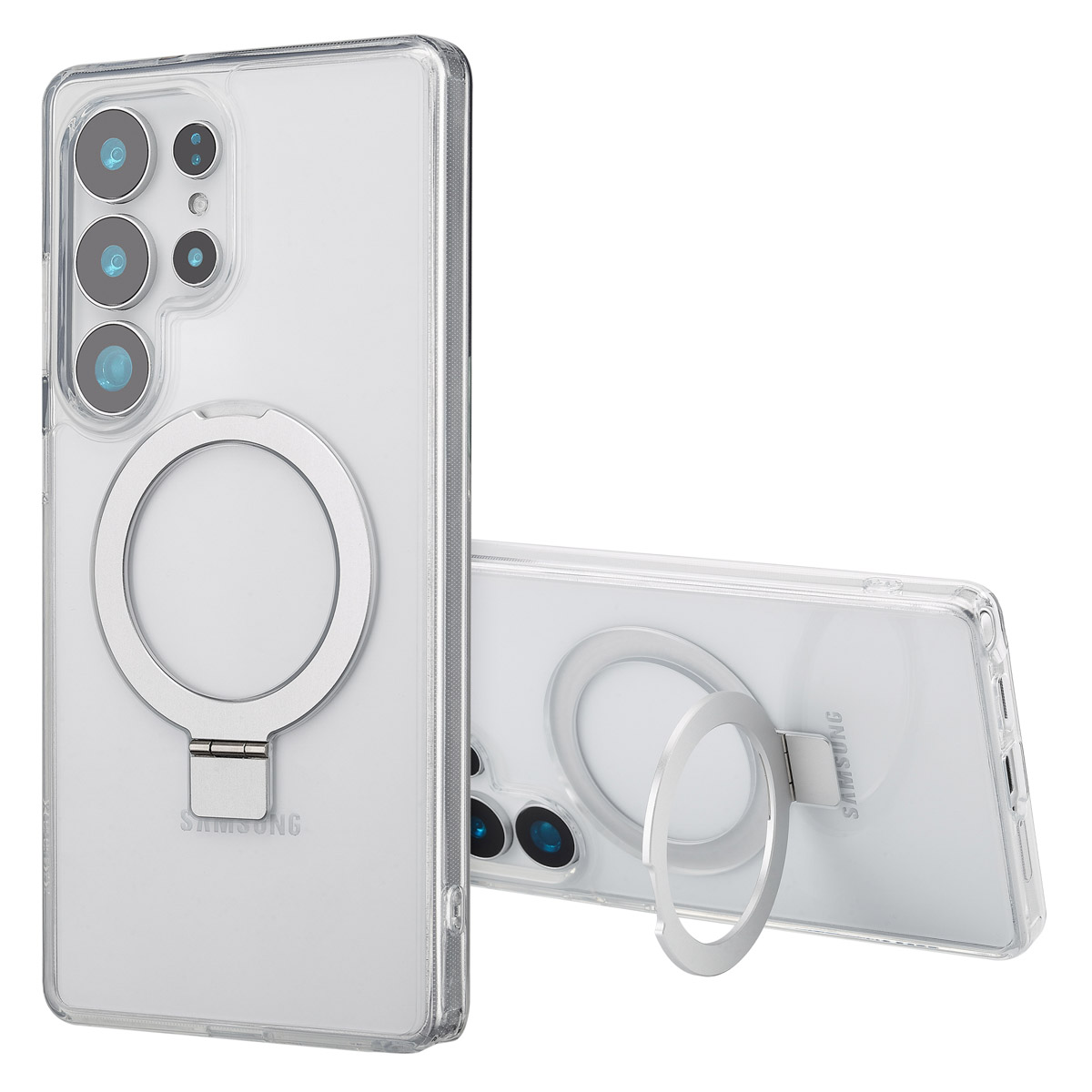 Accezz Ring Stand Backcover met MagSafe Samsung Galaxy S25 Ultra - Transparant - Afbeelding 2
