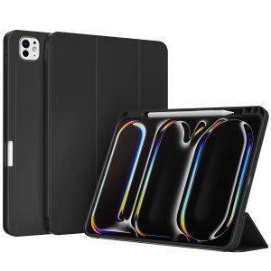 Accezz Smart Silicone Bookcase Apple iPad Pro 13 (2025) M5 / (2024) M4 - Zwart