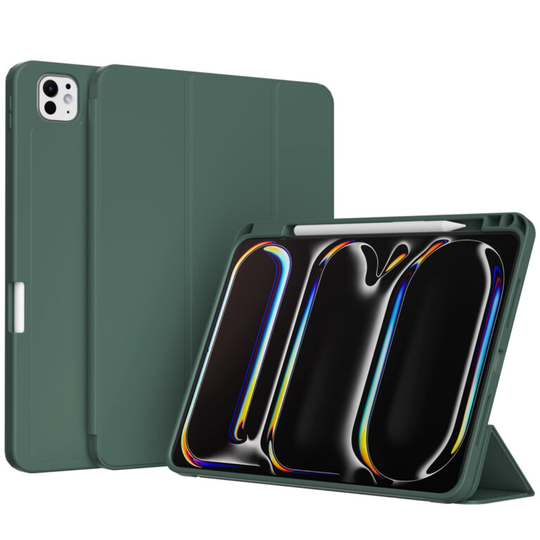 Accezz Smart Silicone Bookcase Apple iPad Pro 11 (2024) M4 - Donkergroen - Afbeelding 10