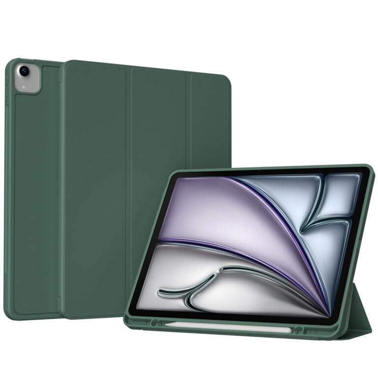Accezz Smart Silicone Bookcase Apple iPad Air 13 inch (2025) M3 / (2024) M2 - Donkergroen - Afbeelding 10