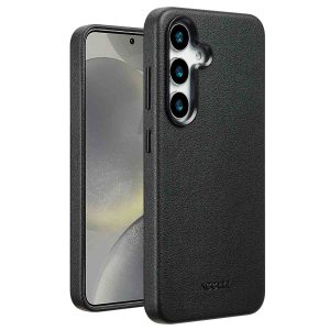 Accezz MagSafe Leather Backcover Samsung Galaxy S25 - Onyx Black