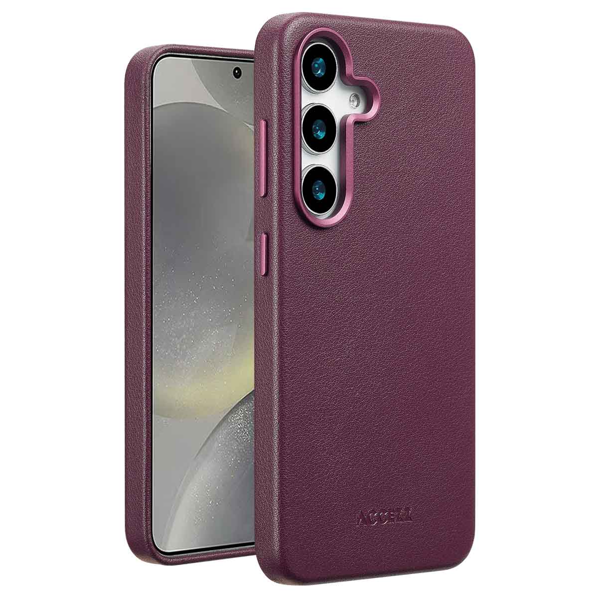 Accezz MagSafe Leather Backcover Samsung Galaxy S25 - Heath Purple - Afbeelding 2