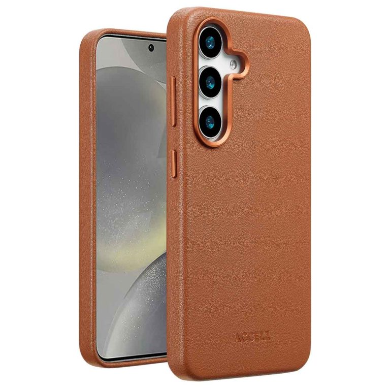 Accezz MagSafe Leather Backcover Samsung Galaxy S25 - Sienna Brown - Afbeelding 10